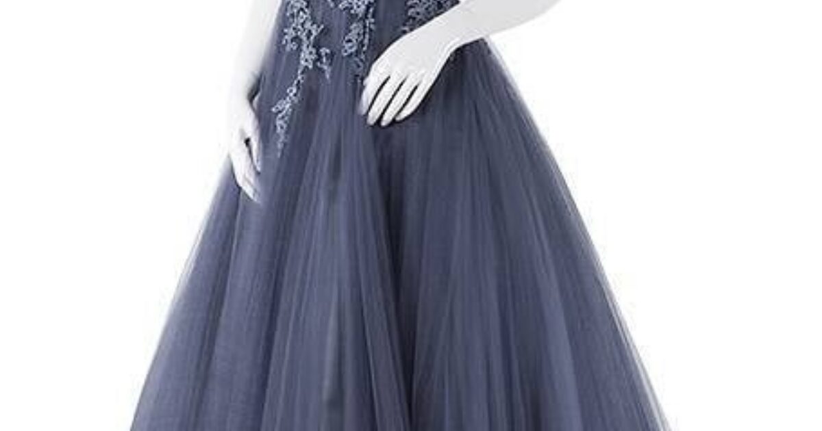 Blauw galajurk met tule rok 3726 | De Galazaak