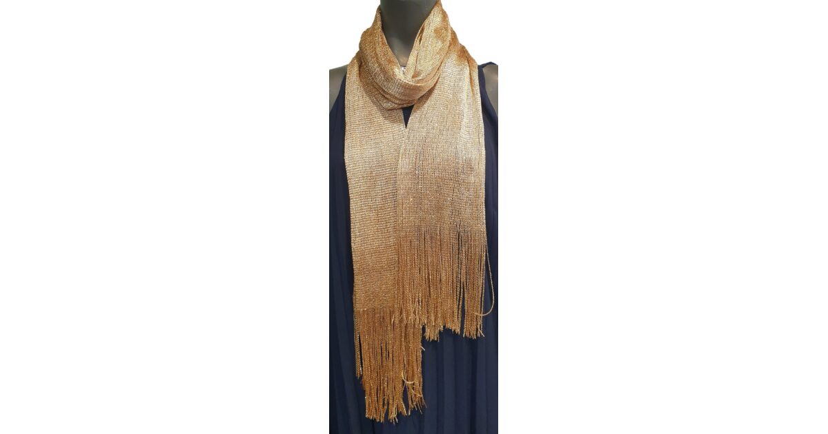 Shiny Glitter Sjaal - Goud | Viscose | 200 x 80 cm - Fashion Favorite